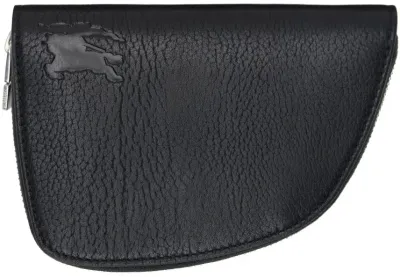 Burberry Black Medium Shield Zip Wallet