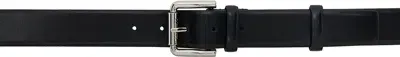 Burberry Black Reversible B Buckle Belt In Black/knight