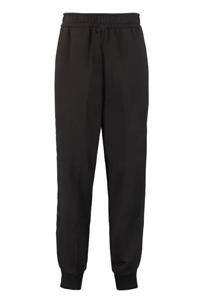 Burberry Stretch Cotton Track-pants In Black