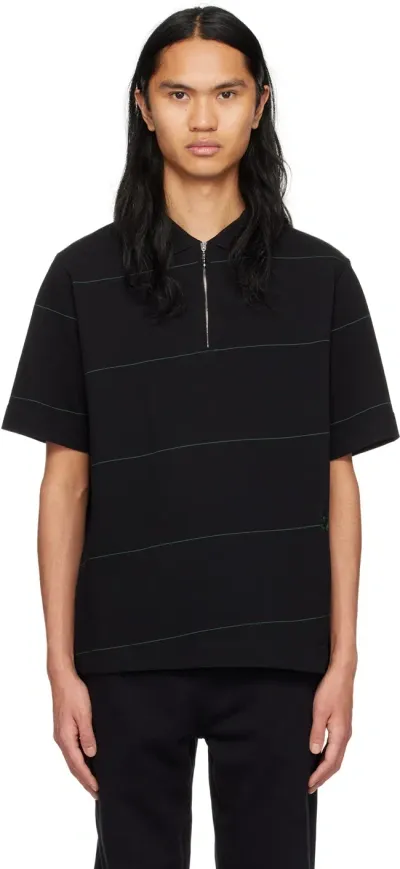 Burberry Black Striped Polo