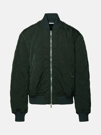 Burberry Bomber Jacket In Green Nylon