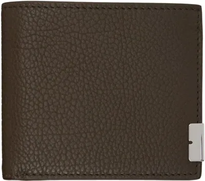 Burberry Brown B Cut Bifold Wallet In Military