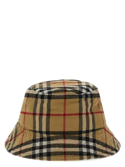 Burberry Bucket Hat Check In Beige