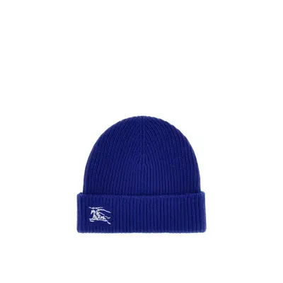 Burberry C Mere Beanie Hat In Blue