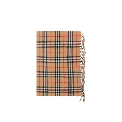 Burberry C Mere Checked Scarf In Brown