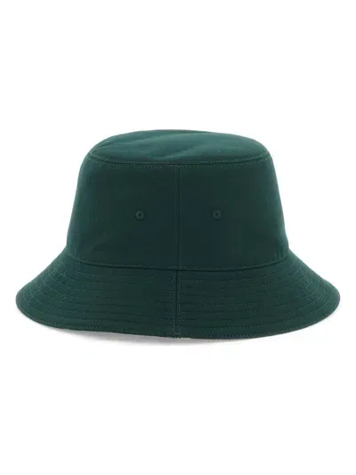 Burberry Cappello Bucket Reversibile In Green