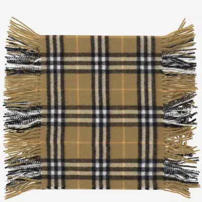 Burberry Cashmere Check Scarf In Red