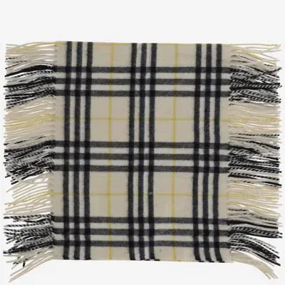 Burberry Cashmere Check Scarf In Red