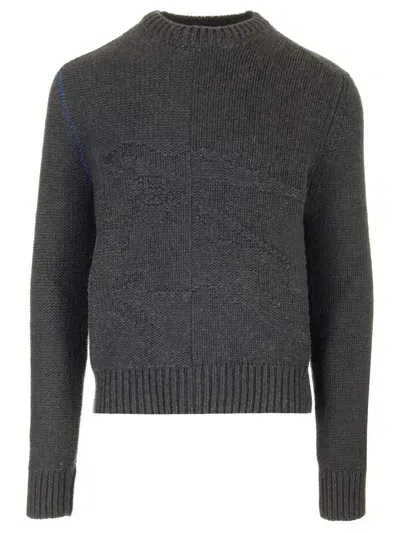 Burberry Cashmere Crewneck Sweater In Gray