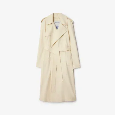 Burberry Cashmere Wrap Coat In Candle