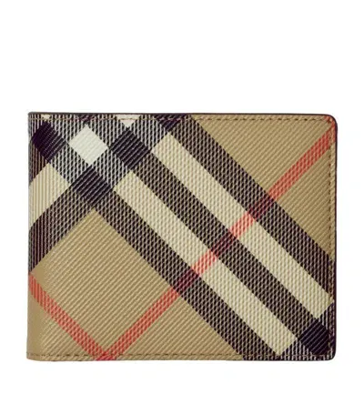 Burberry Check Bifold Wallet In Beige