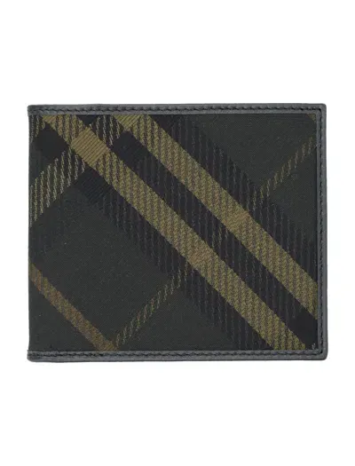 Burberry Check Bifold Wallet In Shadow