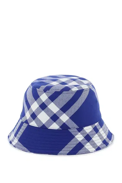 Burberry Check Bucket Hat In White