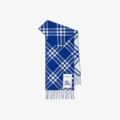 Burberry Check Cashmere Scarf In Knight