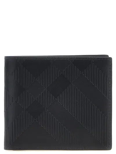 Burberry Check Embossed Bi In Black