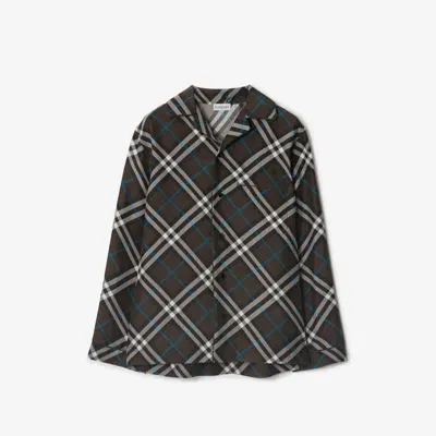 Burberry Check Silk Pyjama Shirt In Snug