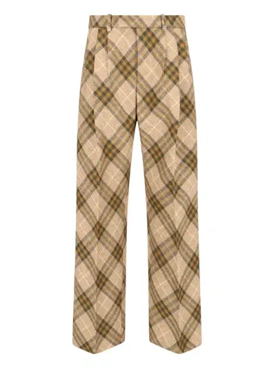 Burberry 'check' Straight Pants In Multi