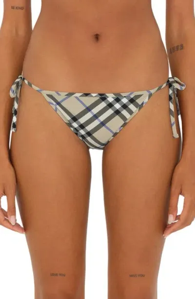 Burberry Vintage Check Bikini Bottom In Lichen