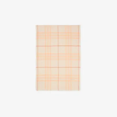 Burberry Check Wool Silk Scarf In Cameo