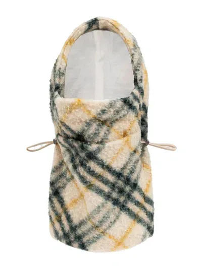 Burberry Checked Balaclava In Neutral