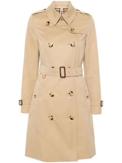 Burberry Chelsea Cotton Trench Coat In Neutral