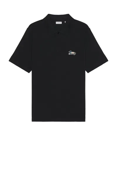 Burberry Chest Logo Polo In Black