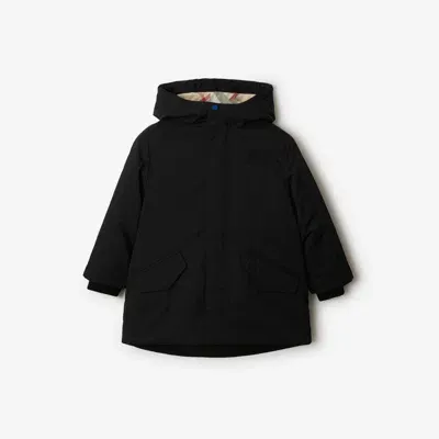 Burberry Kids' Detachable-warmer Padded Hooded Jacket In Black