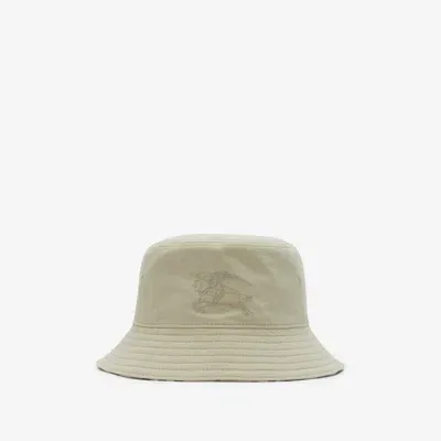 Burberry Childrens Reversible Cotton Bucket Hat In Lichen