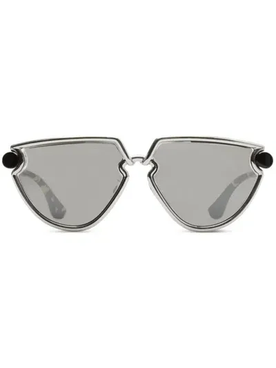 Burberry Clip Sunglasses In Silver