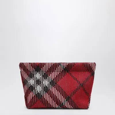 Burberry Clutch Bag With Red Check Pattern