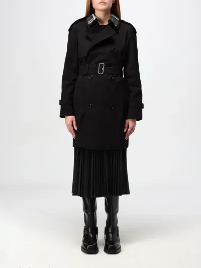 Burberry Coat  Woman Color Black In Schwarz