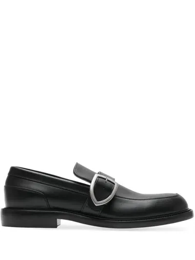 Burberry Cobble Loafers In Black