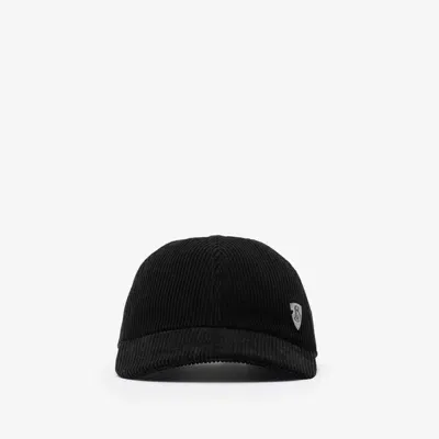 Burberry Corduroy Baseball Cap In Black