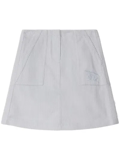 Burberry Kids' Corduroy Mini Skirt In Blue