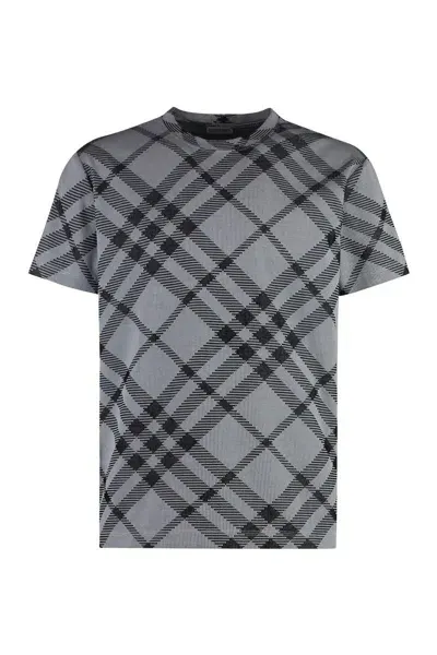 Burberry Cotton Crew-neck T-shirt In Grey