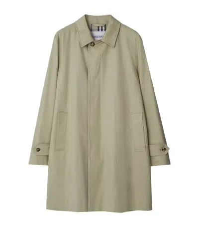 Burberry Garbardine Cotton Coat In Neutrals