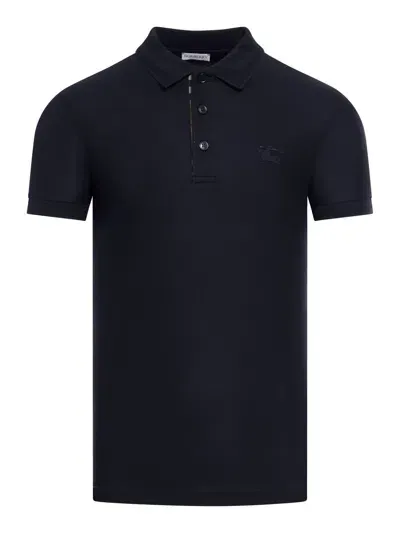 Burberry Cotton Polo In Black