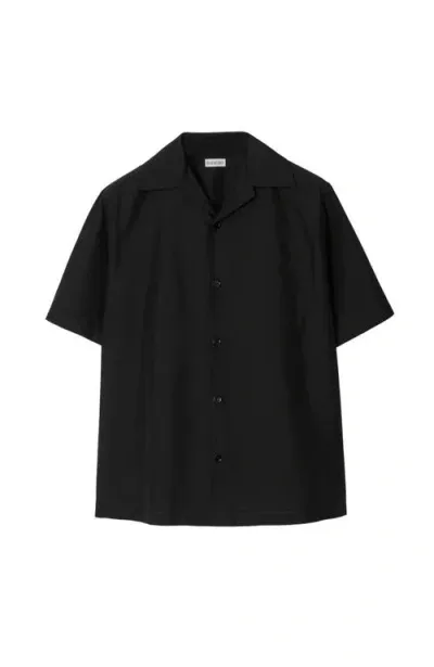 Burberry Cotton Silk Shirt In Black