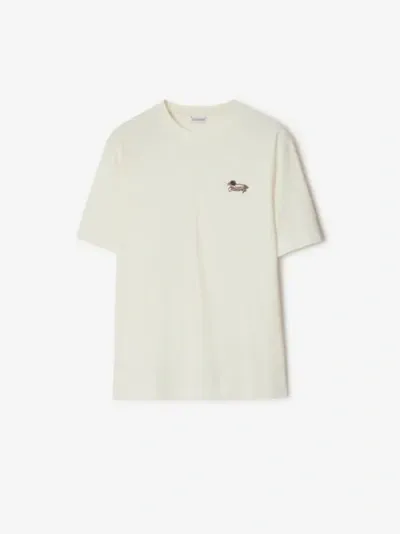 Burberry Cotton T-shirt In Chalk