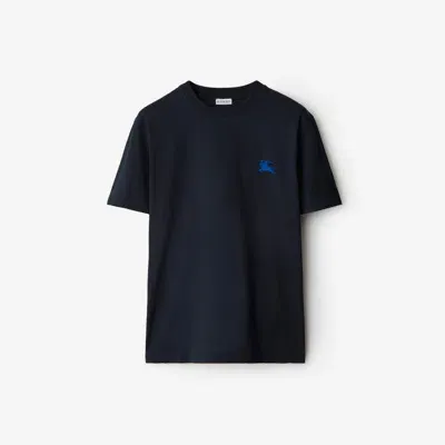 Burberry Cotton T-shirt In Navy