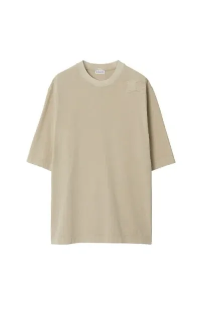 Burberry Cotton T-shirt In Safari