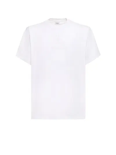 Burberry Cotton T-shirt With Frontal Logo Embroidery In White