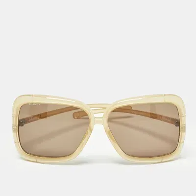 Pre-owned Burberry Cream Acetate B 4001 Square Sunglasses