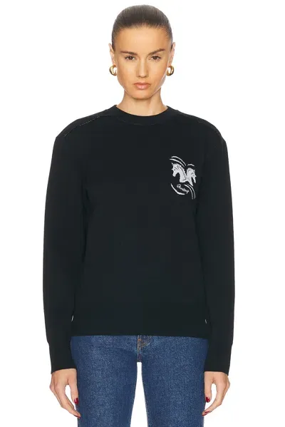 Burberry Crewneck Sweater In Black