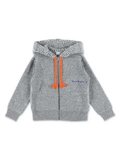 Burberry Crochet-detailing Hoodie In Grau