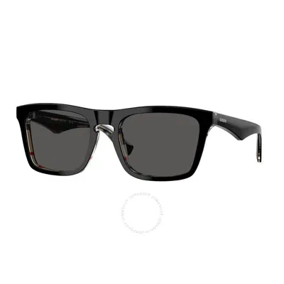 Burberry Men's Be4434 Square Sunglasses In Dark Grey