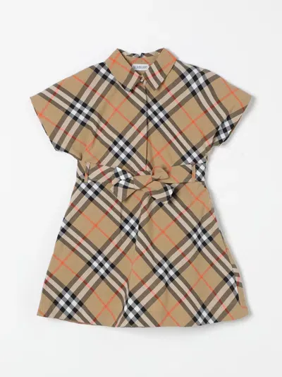 Burberry Kids' Kleid  Kinder Farbe Beige