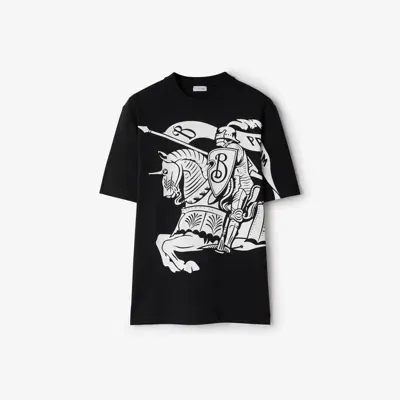 Burberry Ekd Cotton T-shirt In Black