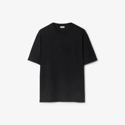 Burberry Ekd Cotton T-shirt In Black