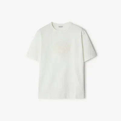 Burberry Ekd Cotton T-shirt In Chalk